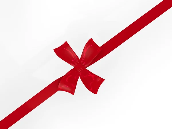 Red gift, ribbon — Stock Photo, Image