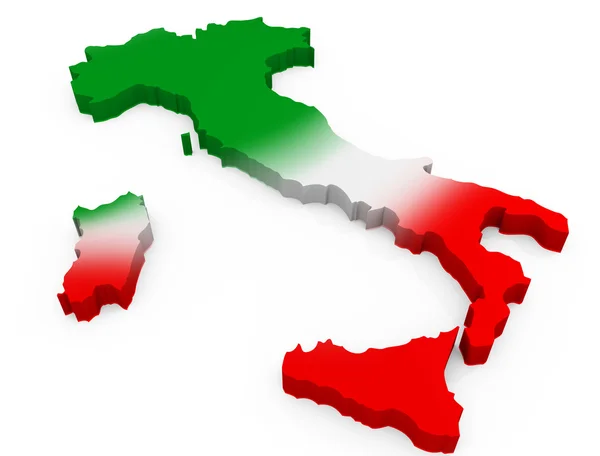 Olaszország térképe — Stock Fotó
