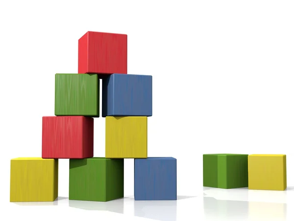Многоцветные кубики — стоковое фото