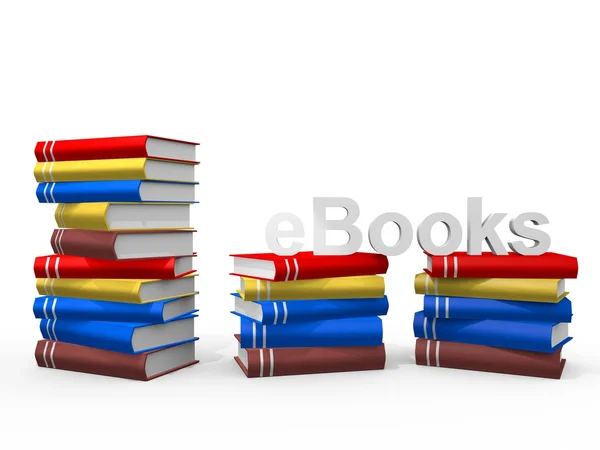 Barevné knihy — Stock fotografie