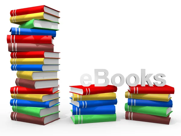 Kleurrijke ebooks — Stockfoto