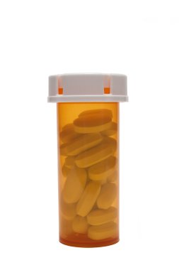 A bottle of prescription medication clipart