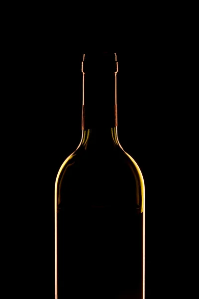 Botella Vino Encendida — Foto de Stock
