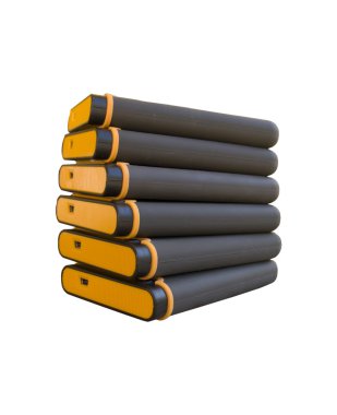 Stack of usb hard drives isolated clipart