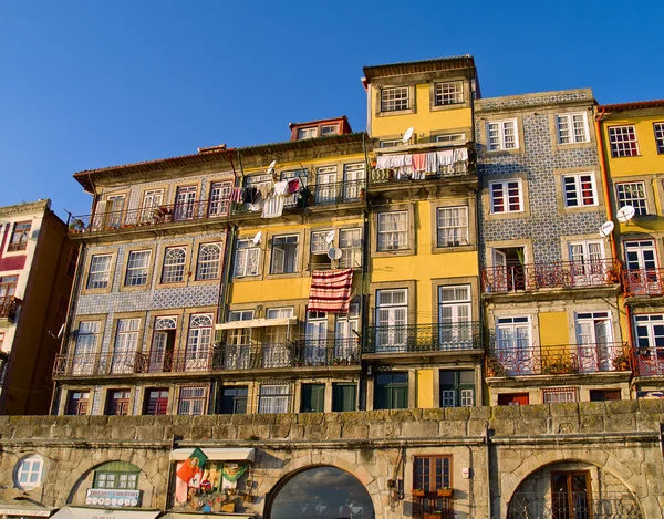 stock image Typical narrow houses of Porto