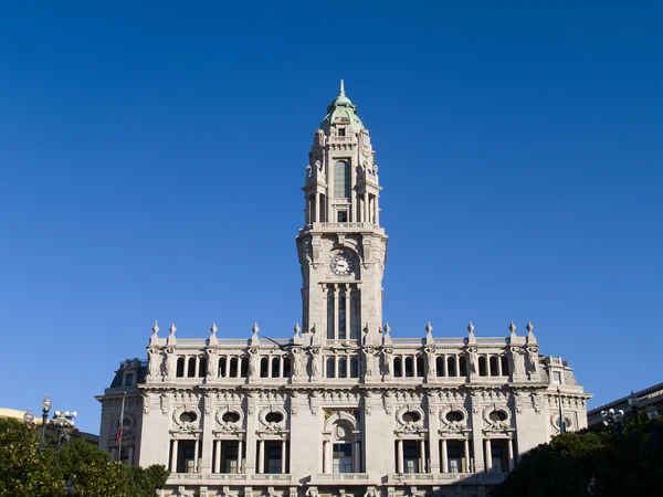 The tower of the Porto City Hall — Zdjęcie stockowe