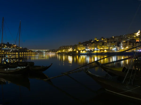 Escena Nocturna Oporto Portugal — Foto de Stock