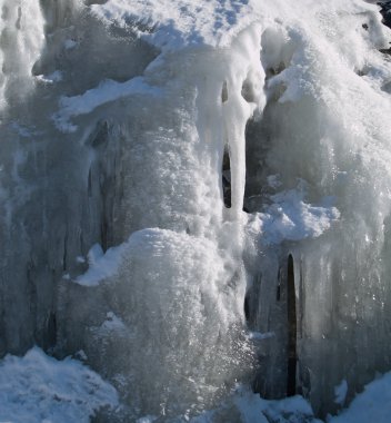 donmuş buz sarkıtları dokusuna