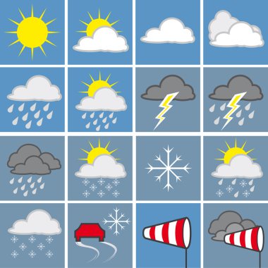 Wettersymbole clipart