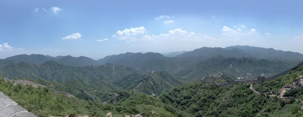 Panorama Great Wall China Landscape Badaling — Stock Photo, Image