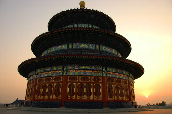 Chrám Nebes Peking Při Západu Slunce — Stock fotografie