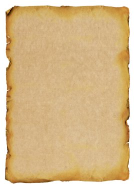 old paper vertical white background clipart