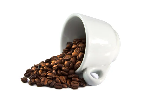 La taza de café volcada — Foto de Stock