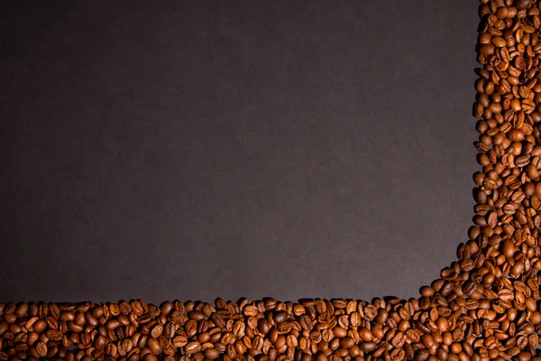 Fragrant Coffee Grains Black Background — Stock Photo, Image