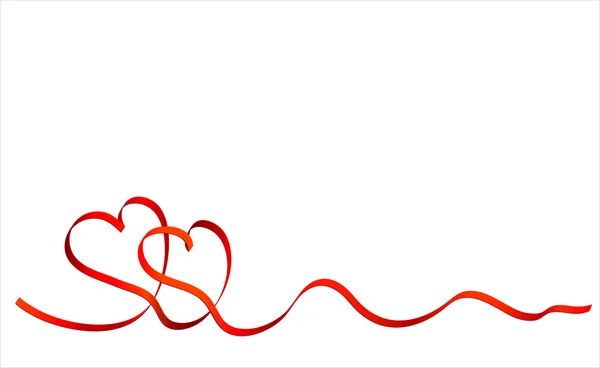 Красное Иллюстрированное Сердце Белом Фоне — стоковый вектор