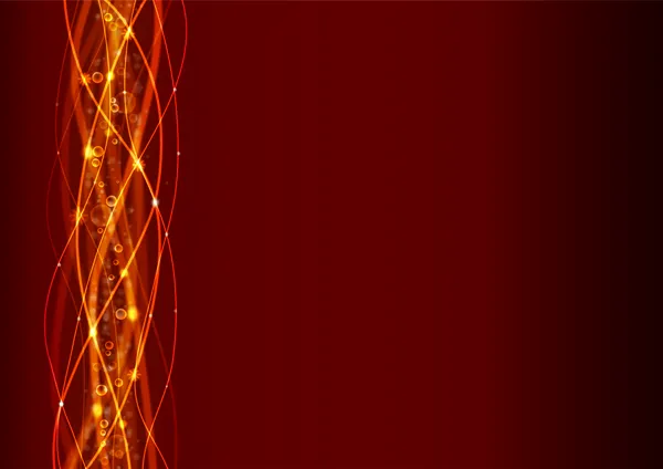 Fond Rouge Horizontal Avec Des Lignes Courbées Verticales Sur Côté — Image vectorielle