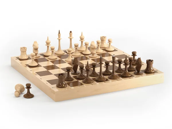 でボード上のチェス — ストック写真