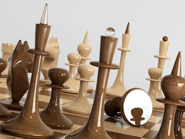 でボード上のチェス — ストック写真