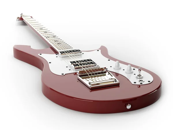 Guitarra elétrica vermelho — Fotografia de Stock