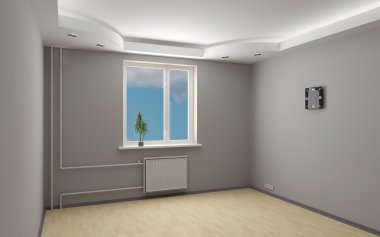 The interior of the empty room clipart