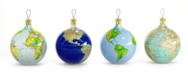 Christmas balls Earth clipart