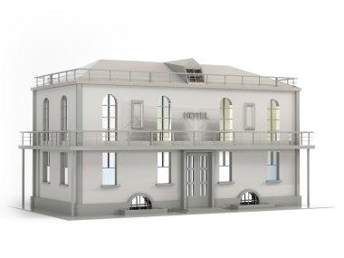 Model of the hotel clipart