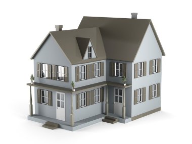 Two-storey house clipart