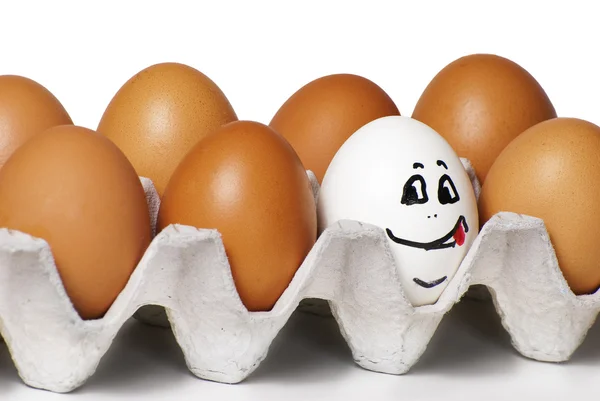 stock image Eggs smiling