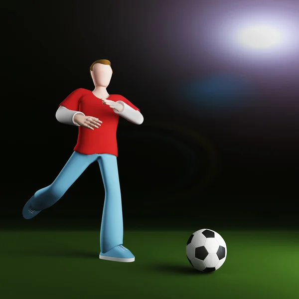 3D soccer — Stock Photo, Image