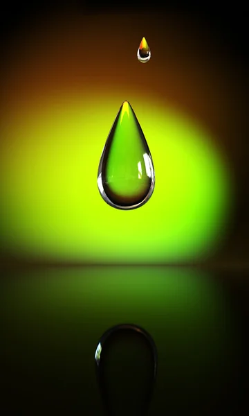 Drop green — Stock Photo, Image