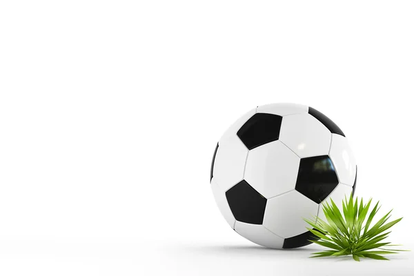 Ποδόσφαιρο & χόρτο — Φωτογραφία Αρχείου