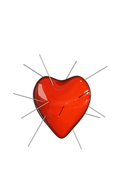 Punctured Heart — Stock Photo, Image