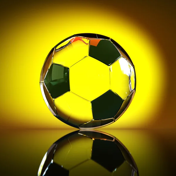 Footballl - yellow — Stock Photo, Image