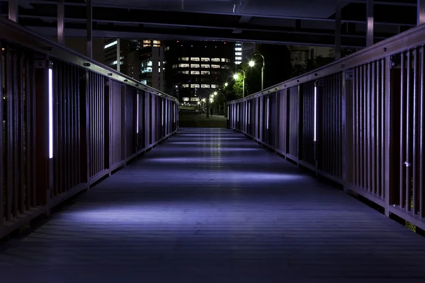 Освещение Моста Через Канал — стоковое фото