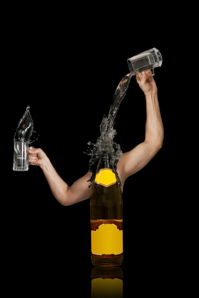 Flasche mit Waffen — Stockfoto