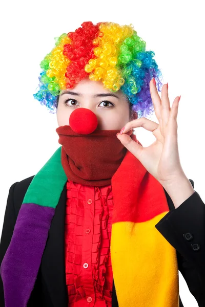 Serious Asian clown — Stock Photo, Image