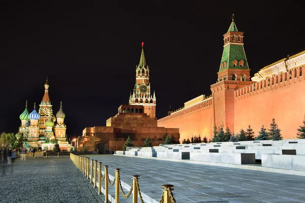 stock image Night view of Moscow Kremlin