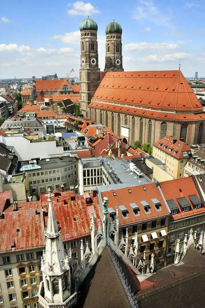 Панорамним Видом Місто Собор Діви Марії Мюнхен Німеччина Стокове Фото