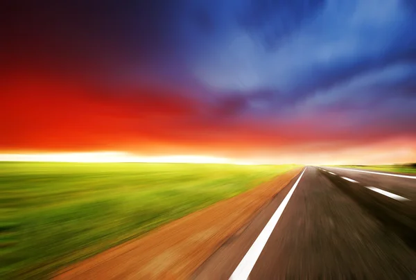 Road Blur Sky — Stock Photo, Image