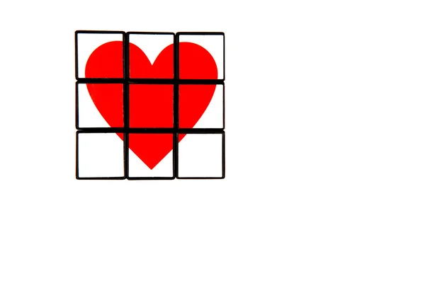 С Днем Святого Валентина Куб. Сердце — стоковое фото