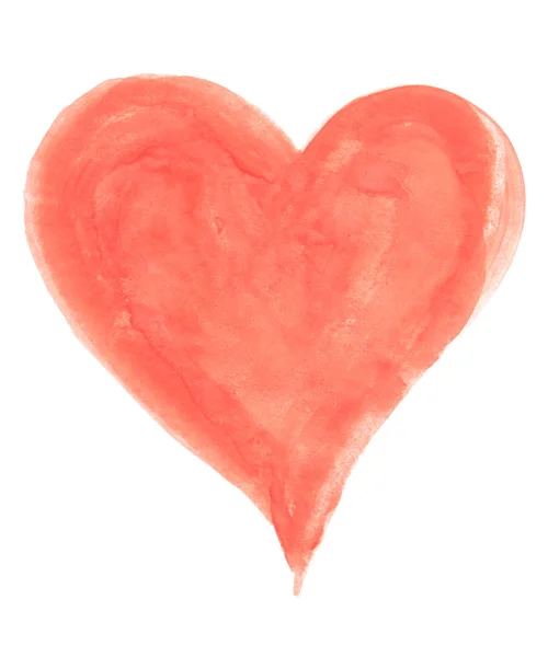 Coeur de Valentines heureux dessiné — Photo