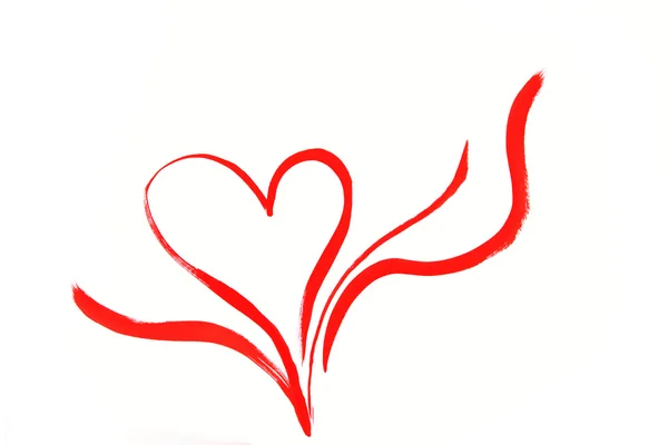 Corazón de San Valentín feliz dibujado — Foto de Stock