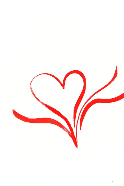 Corazón San Valentín Feliz Dibujado — Foto de Stock