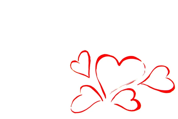 Coração de Valentim feliz desenhado — Fotografia de Stock