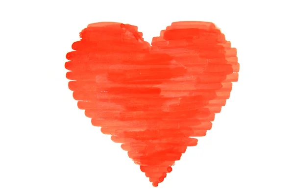 Corazón de San Valentín feliz dibujado —  Fotos de Stock