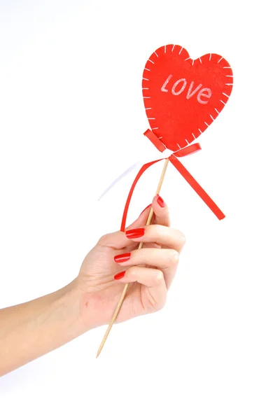 Buon San Valentino Cuore Amore Sul Bastone — Foto Stock