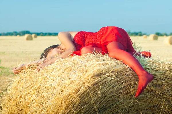 stock image Hay in hair on morning