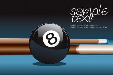 8 Ball and Stick Vector Drawing clipart