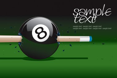 8 Ball Broken Vector Drawing clipart