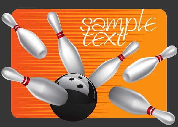 Ensemble d'élément de conception de boule de bowling 3 — Image vectorielle